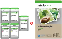 Prindo Value Pack Green XXL Negro, Cian, Magenta, Amarillo