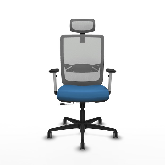 PIQUERAS Y CRESPO Silla de oficina Haches con mecanismo Sincro/Traslack Azul claro y Gris PIQUERAS Y CRESPO Silla de oficina Haches con mecanismo Sincro/Traslack Azul claro y Gris