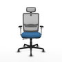 PIQUERAS Y CRESPO Silla de oficina Haches con mecanismo Sincro/Traslack Azul claro y Gris