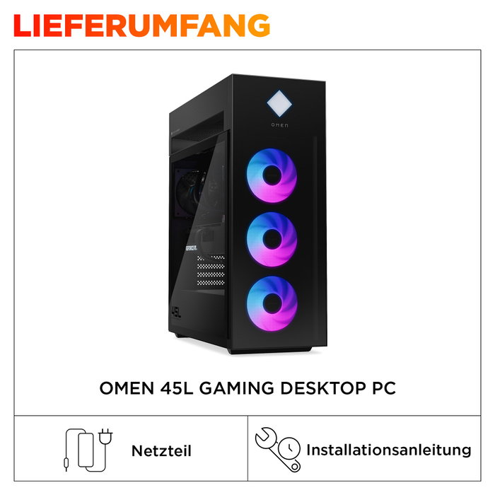 HP OMEN 45L GT22-3475ng Gaming PC Core Ultra 9 285K 64GB RAM 2TB SSD RTX 5080 Windows 11 Home HP OMEN 45L GT22-3475ng Gaming PC Core Ultra 9 285K 64GB RAM 2TB SSD RTX 5080 Windows 11 Home