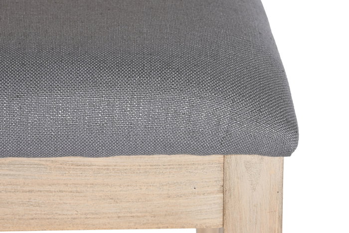 DKD Home Decor Silla de Abeto y Poliéster Gris Oscuro