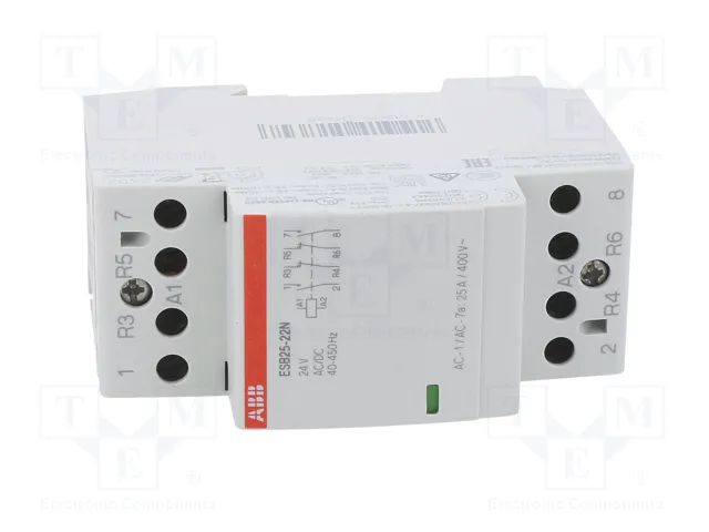 ABB ESB 4-polar de instalación 25A 24VAC/24VDC