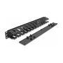 DeLOCK Panel de gestión de cables de 19 pulgadas con 2 aberturas 1U negro
