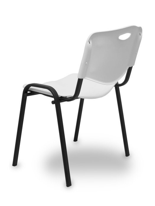 Silla Iso de PVC color Blanco. Sin brazos