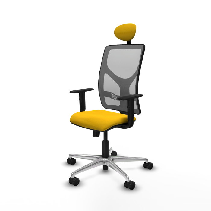 PIQUERAS Y CRESPO Silla de oficina Motilla con mecanismo Sincro, Amarillo y Gris PIQUERAS Y CRESPO Silla de oficina Motilla con mecanismo Sincro, Amarillo y Gris