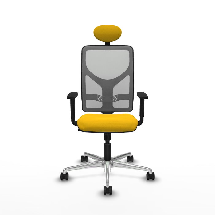 PIQUERAS Y CRESPO Silla de oficina Motilla con mecanismo Sincro, Amarillo y Gris PIQUERAS Y CRESPO Silla de oficina Motilla con mecanismo Sincro, Amarillo y Gris