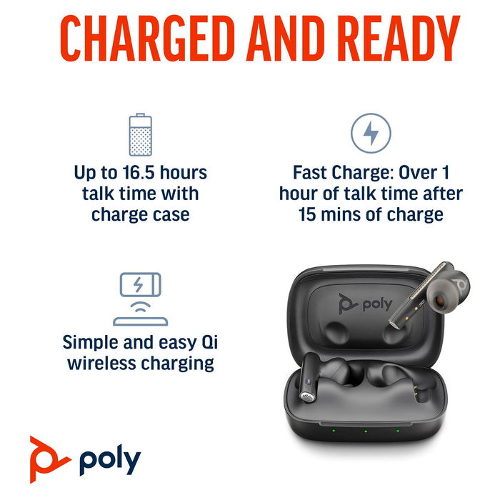 HP Voyager Free 60 UC USB-C Auriculares Bluetooth Inalámbricos Negro Carbono para Llamadas y Música HP Voyager Free 60 UC USB-C Auriculares Bluetooth Inalámbricos Negro Carbono para Llamadas y Música