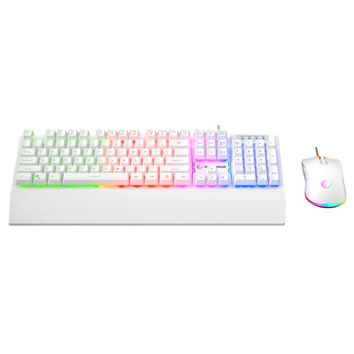 Rampage Fortuna Conjunto de Teclado y Mouse Gaming Blanco con Retroiluminación RGB Rampage Fortuna Conjunto de Teclado y Mouse Gaming Blanco con Retroiluminación RGB