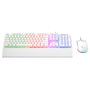 Rampage Fortuna Conjunto de Teclado y Mouse Gaming Blanco con Retroiluminación RGB