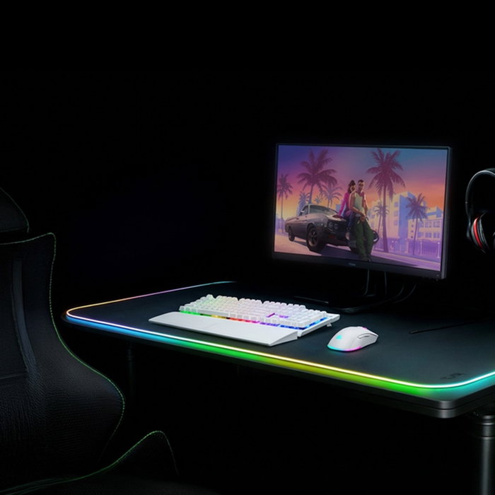 Rampage Fortuna Conjunto de Teclado y Mouse Gaming Blanco con Retroiluminación RGB Rampage Fortuna Conjunto de Teclado y Mouse Gaming Blanco con Retroiluminación RGB