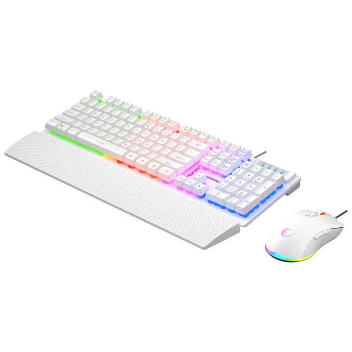 Rampage Fortuna Conjunto de Teclado y Mouse Gaming Blanco con Retroiluminación RGB Rampage Fortuna Conjunto de Teclado y Mouse Gaming Blanco con Retroiluminación RGB