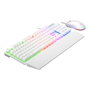 Rampage Fortuna Conjunto de Teclado y Mouse Gaming Blanco con Retroiluminación RGB