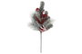 DKD Home Decor Rama Navidad Tradicional Blanco Rojo PVC 6 Unidades 12 x 56 x 25 cm