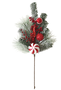 DKD Home Decor Rama Navidad Tradicional Blanco Rojo PVC 6 Unidades 12 x 56 x 25 cm