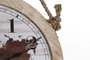 DKD Home Decor Reloj de Pared Vintage Mapamundi MDF Cuerda Marron Negro 50 x 50 cm (2 Unidades)