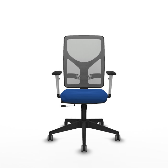 PIQUERAS Y CRESPO Silla de oficina Motilla con mecanismo Sincro/Traslack Azul y Gris