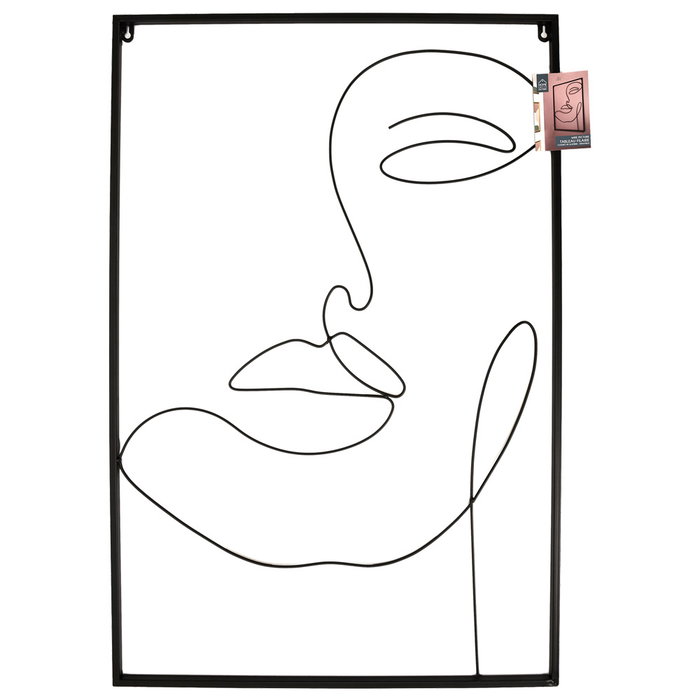 Home Deco Factory Cuadro Cara Alambre Metal 60x90 cm Decoración Hogar Home Deco Factory Cuadro Cara Alambre Metal 60x90 cm Decoración Hogar