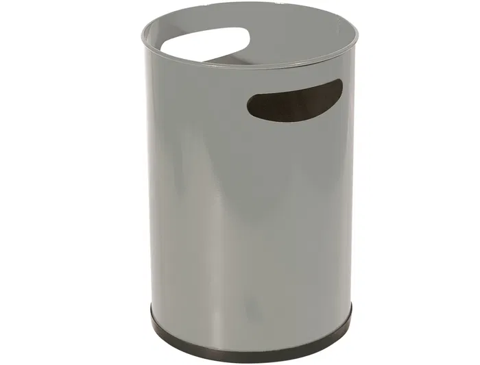 Sie Papelera 101 Metálica con Asas Gris 32x21 cm Capacidad 12 Litros