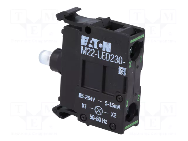 Eaton M22-LED230-G Luminaria LED Negra para Caja Eléctrica