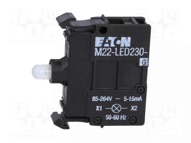 Eaton M22-LED230-G Luminaria LED Negra para Caja Eléctrica