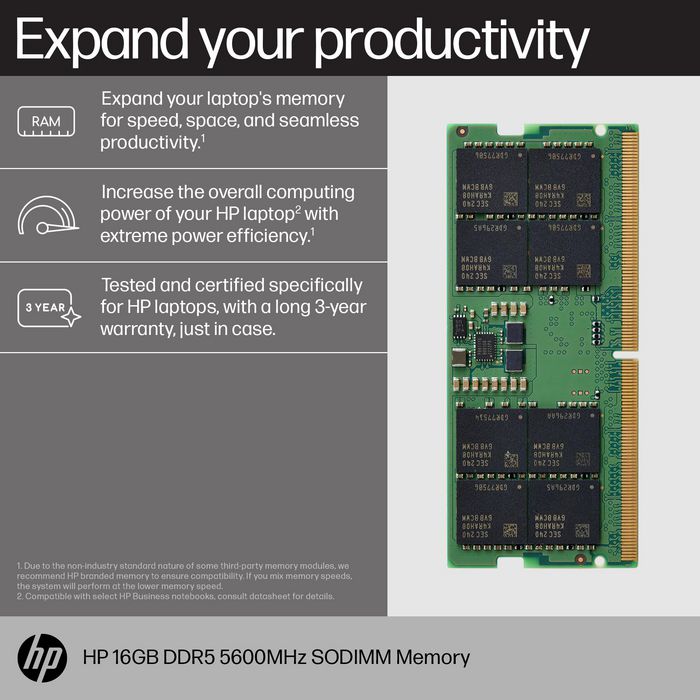 HP Memoria RAM 16GB DDR5 5600MHz SODIMM