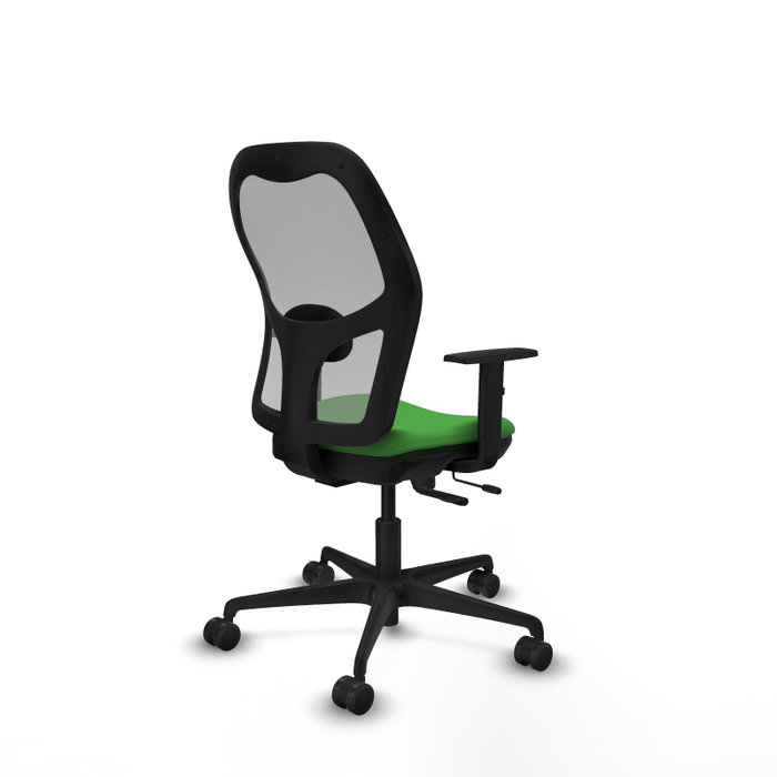 PIQUERAS Y CRESPO Silla de oficina Jorquera con mecanismo Sincro/Traslack, Tela Verde y Malla Gris