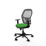 PIQUERAS Y CRESPO Silla de oficina Jorquera con mecanismo Sincro/Traslack, Tela Verde y Malla Gris