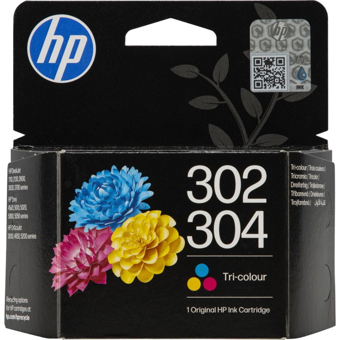 HP Cartucho de Tinta Original 302/304 Tricolor Rendimiento Estándar Colorido, B7RT6AE HP Cartucho de Tinta Original 302/304 Tricolor Rendimiento Estándar Colorido, B7RT6AE