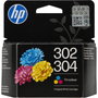 HP Cartucho de Tinta Original 302/304 Tricolor Rendimiento Estándar Colorido, B7RT6AE