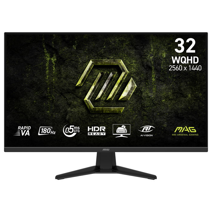MSI MAG 325QF E18V Monitor Gaming 31.5 pulg Quad HD 180 Hz Rapid VA Negro