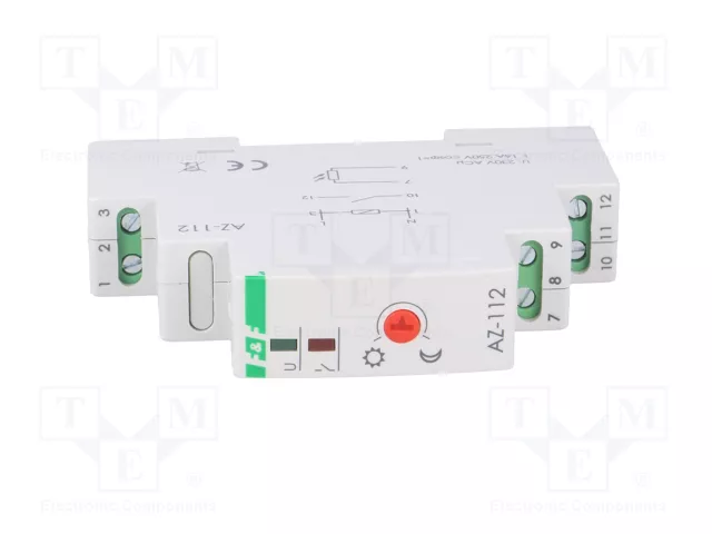 F&F Interruptor de crepúsculo para raíl DIN 230VAC 16A
