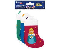 Bismark Calcetines Decorativos Reyes Magos Pack 3 (Verde/Rojo y Azul) 332889