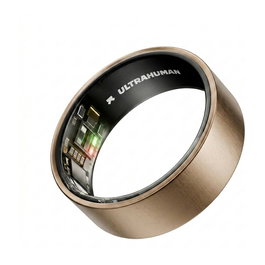 Ultrahuman Ring Air - Anillo inteligente con monitoreo de sueño, fitness y frecuencia cardíaca - Titanio crudo - Talla 12
