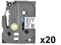 Brother TZe-241CIV Cinta Laminada 18mm Negro sobre Blanco (Pack de 20)