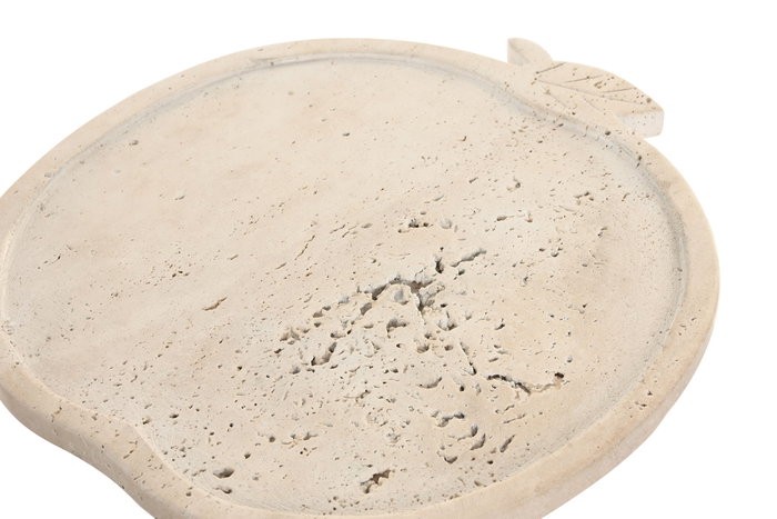 DKD Home Decor Centro de Mesa de Mármol con Frutas, Beige, 2 Unidades