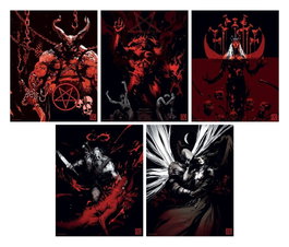 FaNaTtik Diablo Litografía Set de Cinco Edición Limitada 36 x 28 cm
