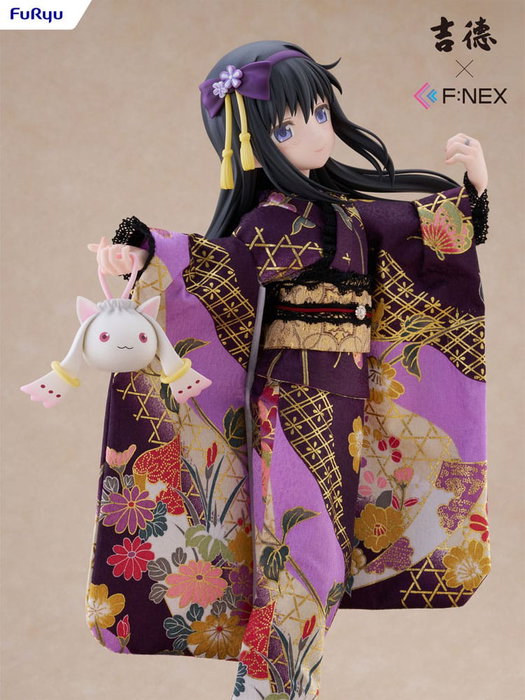 Puella Magi Madoka Magica F:NEX estatua PVC 1/4 Rebellion Homura Akemi Japanese Doll 45 cm