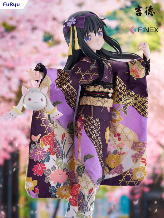 Puella Magi Madoka Magica F:NEX estatua PVC 1/4 Rebellion Homura Akemi Japanese Doll 45 cm