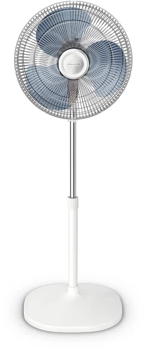 Rowenta Essential VU4410F0 Ventilador de Piso Silencioso Blanco, 40 cm, 3300 m³/h, 3 Velocidades, Ajuste de Altura