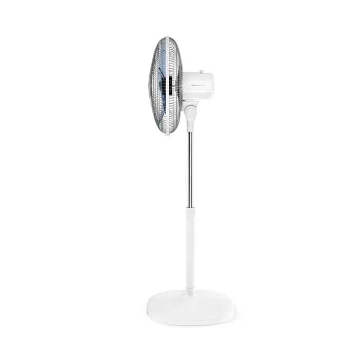 Rowenta Essential VU4410F0 Ventilador de Piso Silencioso Blanco, 40 cm, 3300 m³/h, 3 Velocidades, Ajuste de Altura