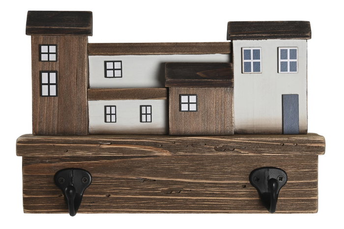 DKD Home Decor Perchero Pared Atlantico Marron Blanco 5 x 16 x 24 cm DKD Home Decor Perchero Pared Atlantico Marron Blanco 5 x 16 x 24 cm