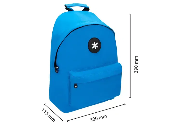 Antartik Mochila Azul con Asas Acolchadas, Bolsillos con Cremallera, Compartimento para Portátil y Dimensiones 310x160x410 mm