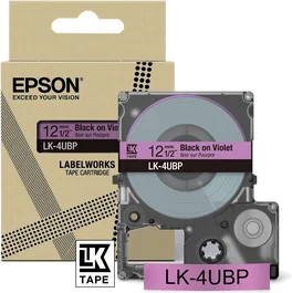 Epson LK-4UBP Cinta de etiquetas Negro y Púrpura 12mm
