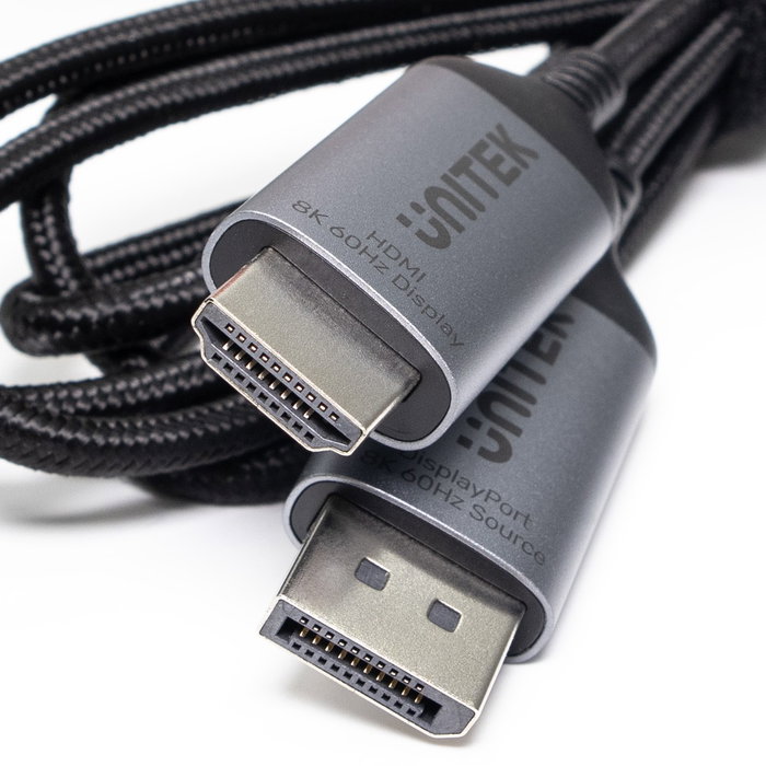 Unitek Cable DisplayPort 1.4 a HDMI 2.1 8K 1,8m