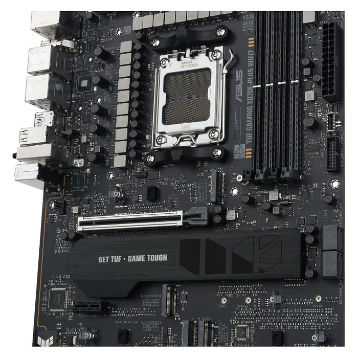 ASUS TUF GAMING X870E-PLUS WIFI7, AMD X870E, AM5, DDR5, ATX, Gris ASUS TUF GAMING X870E-PLUS WIFI7, AMD X870E, AM5, DDR5, ATX, Gris