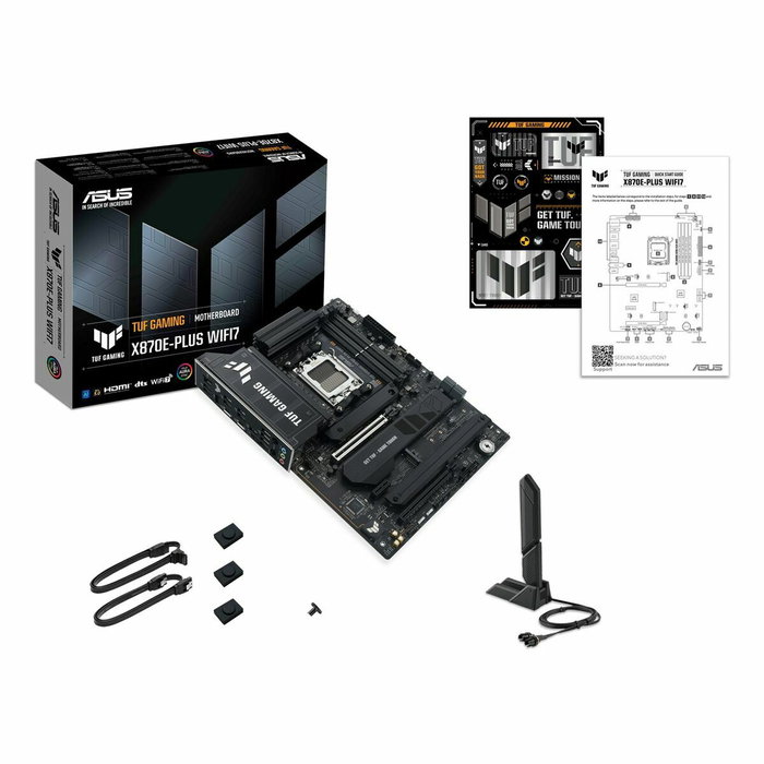 ASUS TUF GAMING X870E-PLUS WIFI7, AMD X870E, AM5, DDR5, ATX, Gris ASUS TUF GAMING X870E-PLUS WIFI7, AMD X870E, AM5, DDR5, ATX, Gris