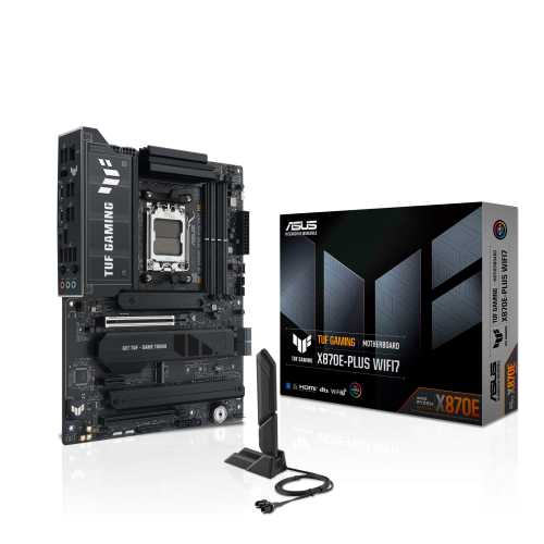 Asus Placa Base TUF GAMING X870E-PLUS WIFI7, AMD AM5, X870E, 4 DDR5, 256GB, 1 HDMI, 2 USB4, 4 SATA3, 4 M.2, 2.5Gb LAN, WIFI7, BT5.4, 9 USB3.2, ATX, 90MB1M70-M0EAY0