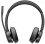POLY Voyager 4300 UC Auriculares Inalámbricos Bluetooth para Oficina, Negro, 47h Batería, Bluetooth 5.1, USB-C, Diadema, Referencia 76U50AA
