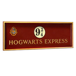 The Noble Collection Harry Potter - Placa Andén 9 3/4 Estación King's Cross en Madera - 56x20 cm