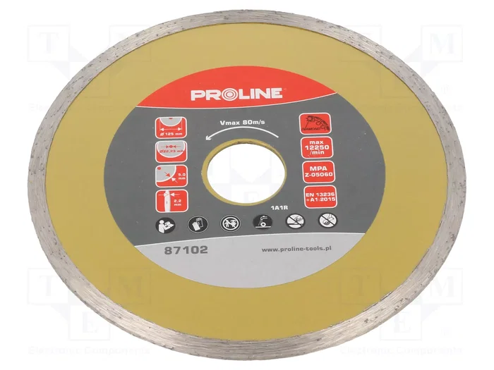 PROLINE Disco cortante de diamante de 125mm PROLINE Disco cortante de diamante de 125mm